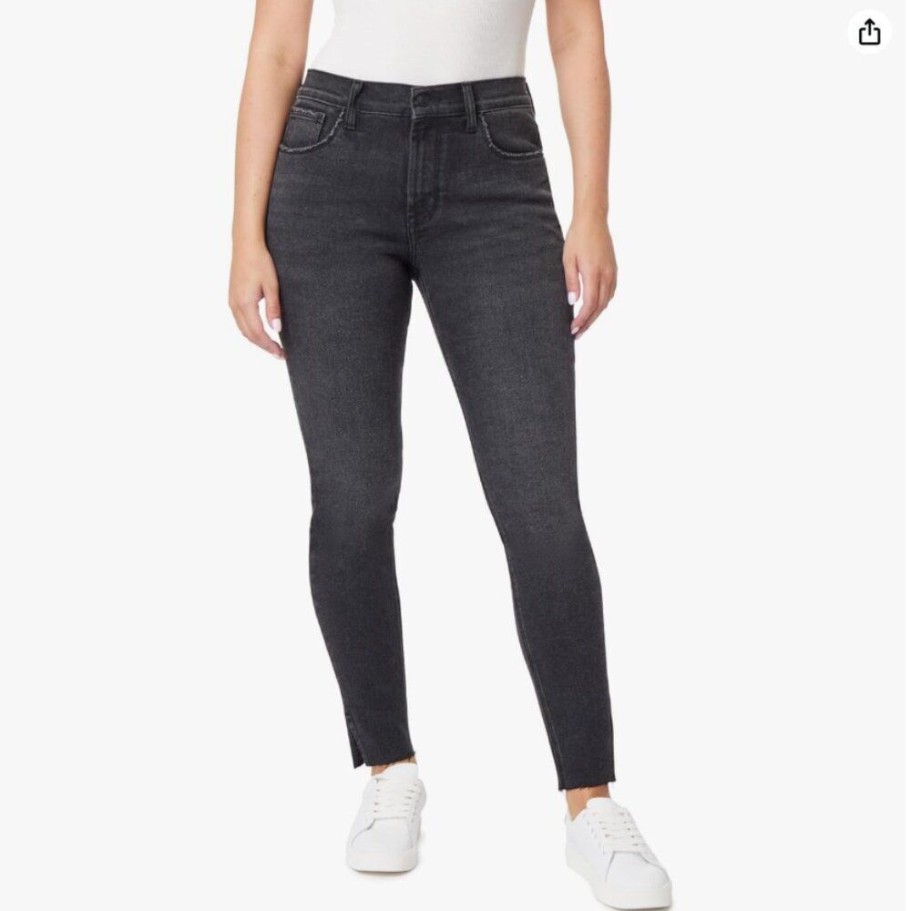 Kensie The Kelsey High Rise Raw Hem Skinny Jeans in Ramona size 2/26 NWT